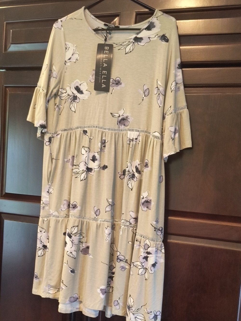 Annabelle Sage Green Floral Midi Dress